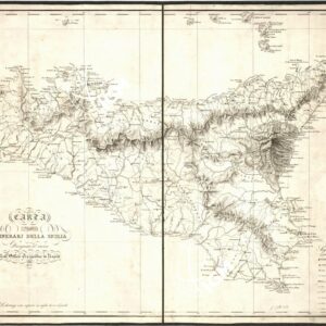CARTA DEGLI ITINERARI DELLA SICILIA DISEGNATA ED INCISA NELL'OFFICIO TOPOGRAFICO IN NAPOLI