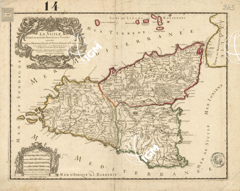 LA SICILE DIVISEE EN SES TROIS PROVINCES... - Sicilia