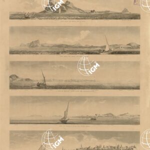 VIEW FROM THE SHOAL OFF S. VITO, VIEW FROM THE SHOAL OFF EMILIA POINT, A VIEW OF TRAPANI TAKEN FROM THE ASINELLO ROCK, VIEW OF MARSALA FROM THE OUTER SHOAL, THE TOWN OF MAZARA FROM THE ROADS