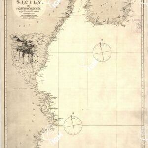 CART OF THE EAST COAST OF THE ISLAND OF SICILY...