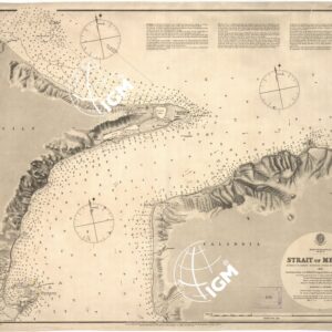 MEDITERRANEAN ITALY STRAIT OF MESSINA SURVEYED BY MR. DARONDEAU HYDROGRAPHIC ENGINEER FIRST CLASS IMP. FRENCH NAVY.