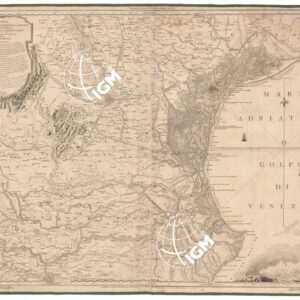 MAPPA DEL PADOVANO, DEL POLESINE DI ROVIGO DEL DOGADO DELLA PARTE MERIDIONALE DEL VICENTINO DEL TREVIGIANO E DELLA PARTE SETTENTRIONALE DEL FERRARESE