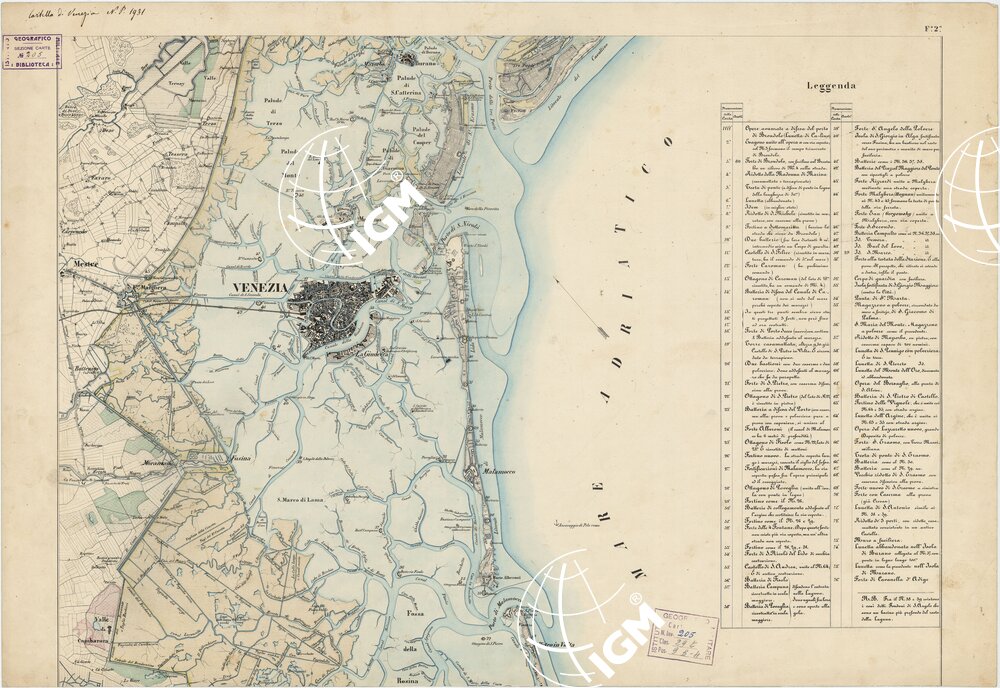 CARTA TOPOGRAFICA DELLA LAGUNA VENETA - Foglio 2