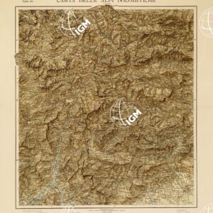 CARTA DELLE ALPI DOLOMITICHE - FOGLIO EST