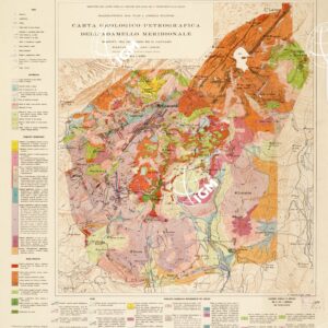 CARTA GEOLOGICO-PETROGRAFICA DELL'ADAMELLO MERIDIONALE - REGIONE TRA LO STELVIO ED IL CAFFARO