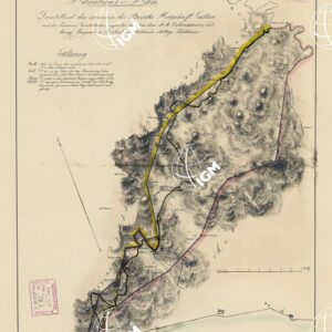 SITUATION PLAN DARSTELLEND DAS ZWISCHEN DER BEZIRKS HERRSCHAFT CASTUA UND DER FIUMANER