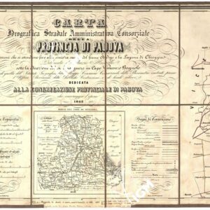 CARTA IDROGRAFICA STRADALE AMMINISTRATIVA CONSORZIALE DELLA PROVINCIA DI PADOVA... - Tavola 1