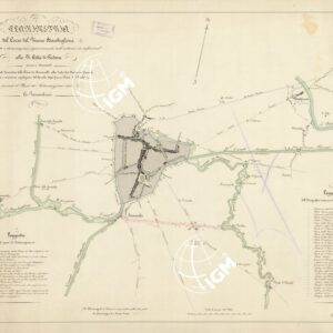 PLANIMETRIA DEL CORSO DEL FIUME BACCHIGLIONE E SUOI INFLUENTI E DIRAMAZIONI SUPERIORMENTE, NELL'INTERNO, ED INFERIORMENTE ALLA R. CITTA' DI PADOVA...