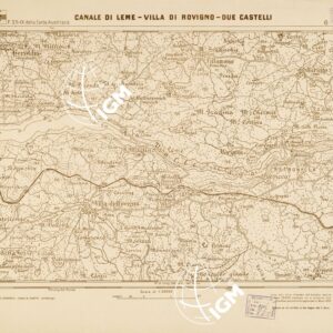 CARTA DELLA COSTA ORIENTALE DELL'ADRIATICO... - CANALE DI LEME - VILLA DI ROVIGNO - DUE CASTELLI Foglio 25-6
