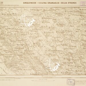 CARTA DELLA COSTA ORIENTALE DELL'ADRIATICO... - CIRQUENIZZE - S. ELENA DRAMAGLIO - SELVA STRIMES Foglio 25-3