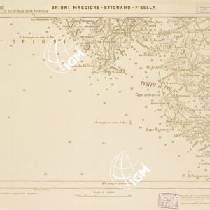 CARTA DELLA COSTA ORIENTALE DELL'ADRIATICO... - BRIONI MAGGIORE - STIGNANO - FISELLA Foglio 26-6