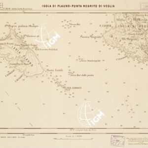 CARTA DELLA COSTA ORIENTALE DELL'ADRIATICO... - ISOLA DI PLAUNO - PUNTA NEGRITO DI VEGLIA Foglio 26-2