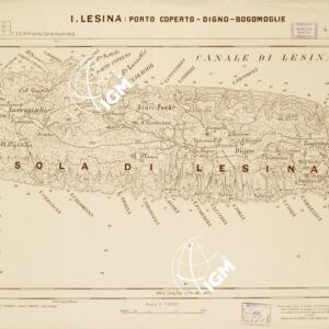 CARTA DELLA COSTA ORIENTALE DELL'ADRIATICO... - I. LESINA: PORTO COPERTO - DIGNO - BOGOMOGLIE Foglio 33-4