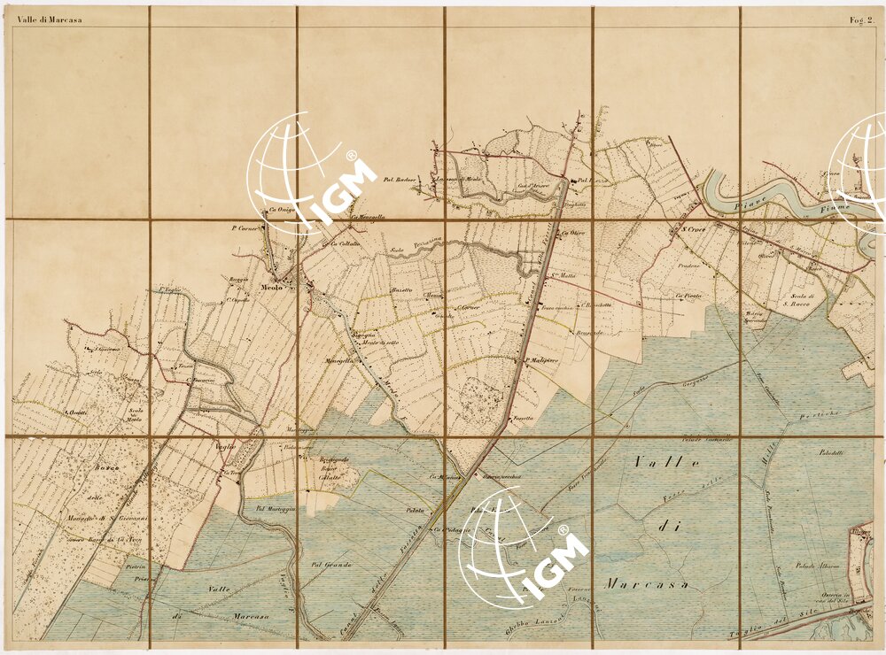 CARTA TOPOGRAFICA DELLA LAGUNA VENETA - VALLE DI MARCASA - Foglio 2