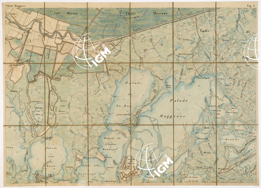 CARTA TOPOGRAFICA DELLA LAGUNA VENETA - PALUDE MAGGIORE - Foglio 5