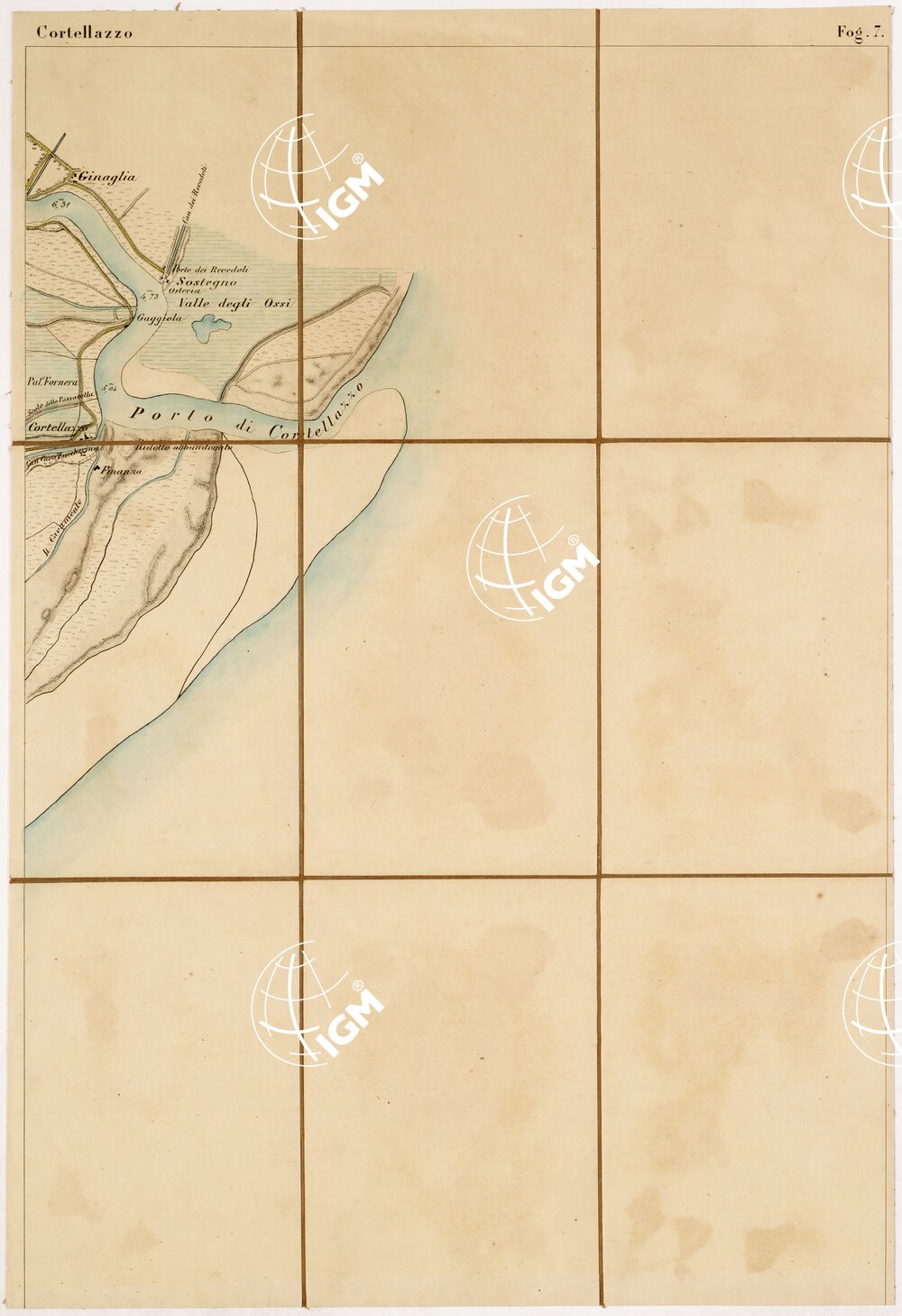 CARTA TOPOGRAFICA DELLA LAGUNA VENETA - CORTELLAZZO - Foglio 7