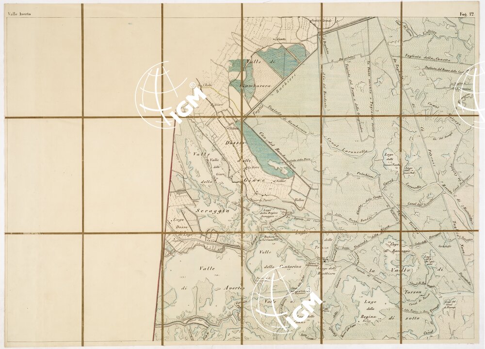 CARTA TOPOGRAFICA DELLA LAGUNA VENETA - VALLE AVERTO - Foglio 12