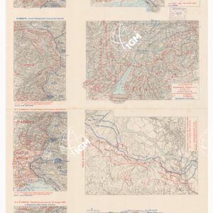 CARTA DELLE DISLOCAZIONI DELLE TRUPPE DELLE VARIE ARMATE - GIUGNO - AGOSTO 1915
