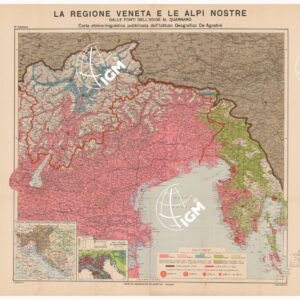LA REGIONE VENETA E LE ALPI NOSTRE - DALL'ADIGE AL QUARNARO - CARTA ETNICO LINGUISTICA - 2a edizione