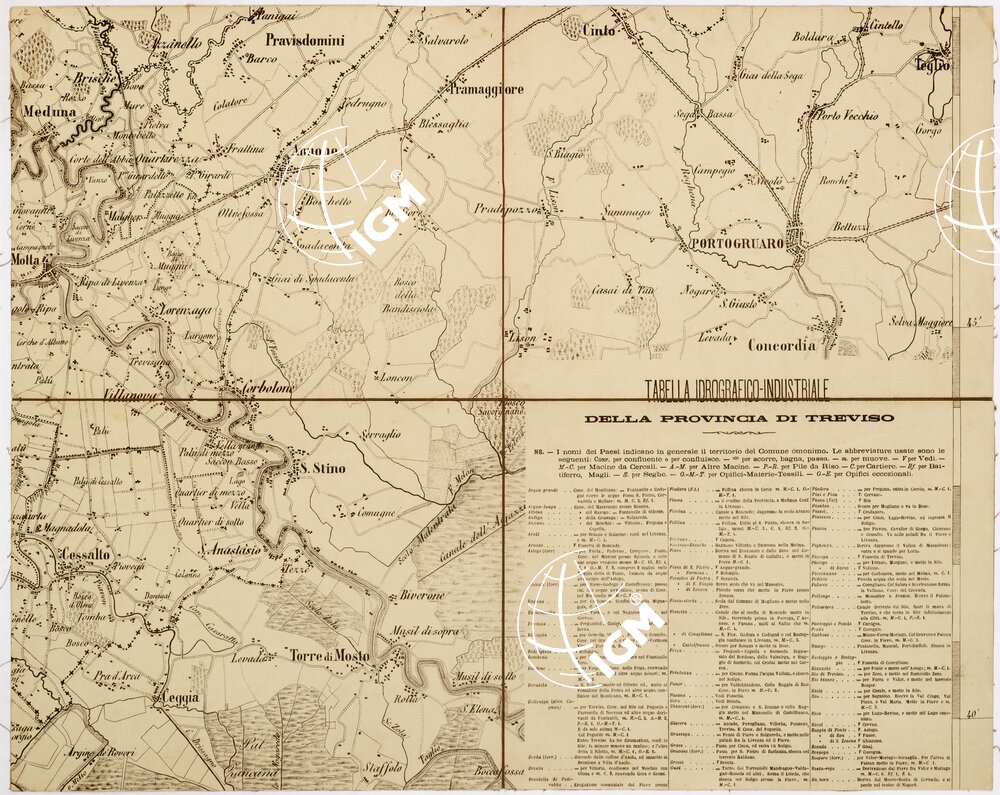 TOPOGRAFIA DELLA PROV. DI TREVISO... Tavola 12