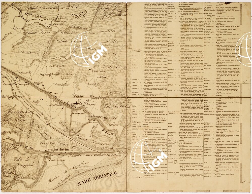 TOPOGRAFIA DELLA PROV. DI TREVISO... Tavola 16