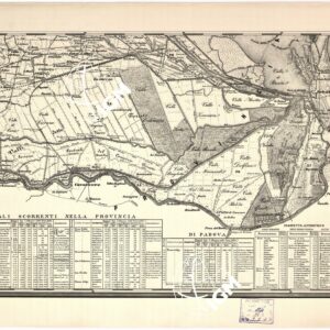 CARTA IDROGRAFICA STRADALE AMMINISTRATIVA CONSORZIALE DELLA PROV. DI PADOVA... Tavola XII