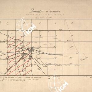 CARTA DEI DINTORNI DI VERONA - QUADRO D'UNIONE