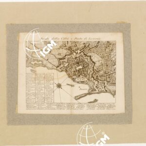 PIANTA DELLA CITTA' E PORTO DI LIVORNO