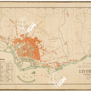 PIANTA DELLA CITTA' - PORTO E DINTORNI DI LIVORNO
