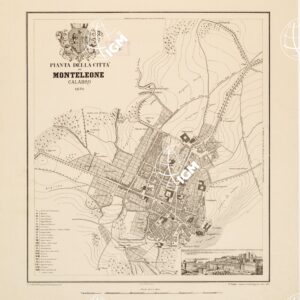 PIANTA DELLA CITTA' DI MONTELEONE CALABRO... (Vibo Valentia)