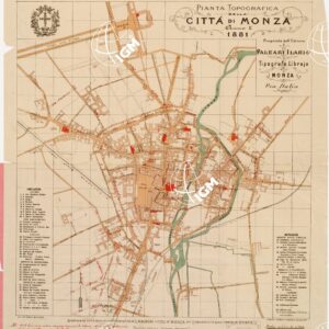 CARTA TOPOGRAFICA DELLA CITTA' DI MONZA