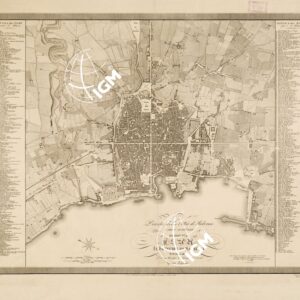 PIANTA DELLA CITTA' DI PALERMO E SUOI CONTORNI DEDICATA A S.A.R. IL PRINCIPE DI SALERNO. NELL'ANNO 1818. DAL SUO UMILISSIMO ED OSSEQUOSISSIMO SERVITORE GAETANO LOSSIEUX, ECC.