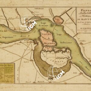 PIANTA DELLA CITTA'E FORTEZZA DI MANTOVA CON LE SUE FORTIFICAZIONI E ADIACENZE.