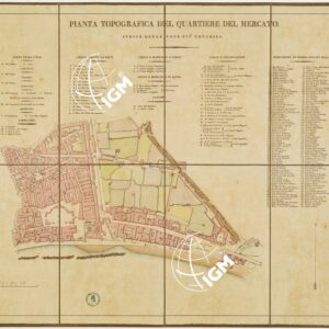 PIANTA DEI QUARTIERI DELLA CITTA' DI NAPOLI - PIANTA TOPOGRAFICA DEL QUARTIERE DEL MERCATO