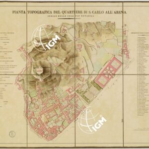 PIANTA DEI QUARTIERI DELLA CITTA' DI NAPOLI - PIANTA TOPOGRAFICA DEL QUARTIERE S. CARLO ALL'ARENA