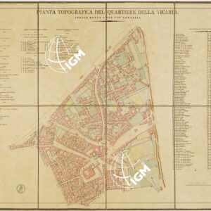 PIANTA DEI QUARTIERI DELLA CITTA' DI NAPOLI - PIANTA TOPOGRAFICA DEL QUARTIERE DELLA VICARIA