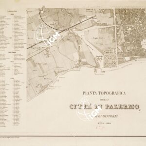 PIANTA TOPOGRAFICA DELLA CITTA' DI PALERMO E SUOI DINTORNI - Foglio III