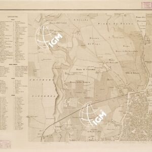 PIANTA TOPOGRAFICA DELLA CITTA' DI PALERMO E SUOI DINTORNI ANNO 1864. RICONOSCIUTA E RETTIFICATA NEL 1873. OFFICIO SUPERIORE DELLO STATO MAGGIORE. SEZIONE DI NAPOLI. - Foglio I