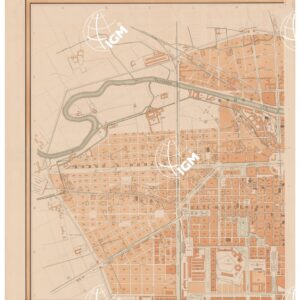 PIANO GENERALE DELLA CITTA' DI TORINO COLL'INDICAZIONE DEI PIANI REGOLARI DEGLI INGRANDIMENTI, COMPILATO PER CURA DELL'UFFICIO TECNICO MUNICIPALE. ESEGUITO NELLA LITOGRAFIA FRATELLI DOYEN. TORINO, NELL'ANNO 1884. G. KIRCHMAYR INCISORE.- Tavola 1