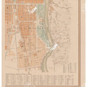 PIANO GENERALE DELLA CITTA' DI TORINO COLL'INDICAZIONE DEI PIANI REGOLARI DEGLI INGRANDIMENTI, COMPILATO PER CURA DELL'UFFICIO TECNICO MUNICIPALE. ESEGUITO NELLA LITOGRAFIA FRATELLI DOYEN. TORINO, NELL'ANNO 1884. G. KIRCHMAYR INCISORE - Tavola 4