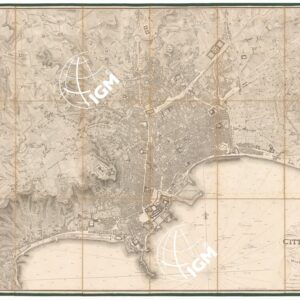 PIANTA DELLA CITTA' DI NAPOLI E DE' SUOI CONTORNI. DELINEATA ED INCISA NEL REALE OFFICIO TOPOGRAFICO DELLA GUERRA. NAPOLI.