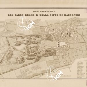 PIANO GEOMETRICO DEL PARCO REALE E DELLA CITTA' DI RACCONIGI