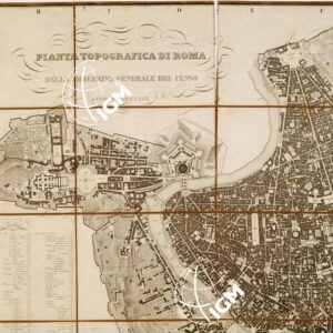 PIANTA TOPOGRAFICA DI ROMA DALLA DIREZIONE GENERALE DEL CENSO. 1829