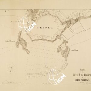 PIANTA DELLA CITTA' DI TROPEA COL PORTO PROGETTATO