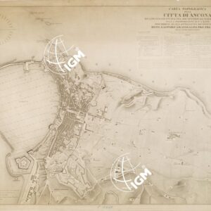 CARTA TOPOGRAFICA DELLA CITTA' DI ANCONA...