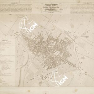 REGNO D'ITALIA. PROVINCIA DI FORLI'. CARTA TOPOGRAFICA DELLA CITTA' DI FORLI'...