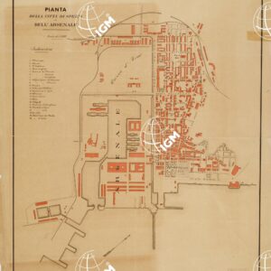 PIANTA DELLA CITTA' DI SPEZIA E DELL'ARSENALE