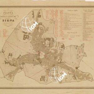 PIANTA DELLA CITTA' DI SIENA NELLA PROPORZIONE DI 1:3.750