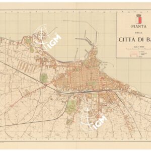 PIANTA DELLA CITTA' DI BARI - Fronte'Retro