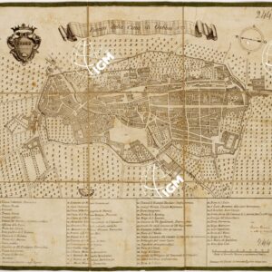 PIANTA DELLA CITTA' DI GUBBIO DOMENICO CO.E PORCELLI DI CARBONARA EUGUBINO DELINEO' 1773